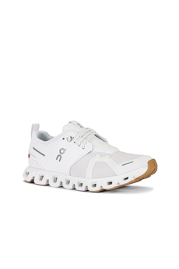 view 2 of 7 Cloud 5 Terry Sneaker in White & Almond