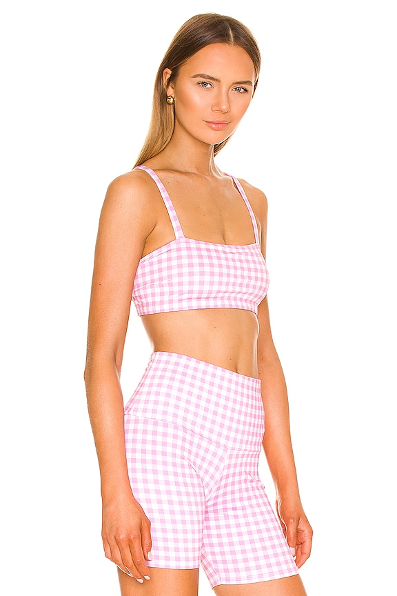 view 2 of 4 Bali Bandeau Sports Bra in Rosette Gingham
