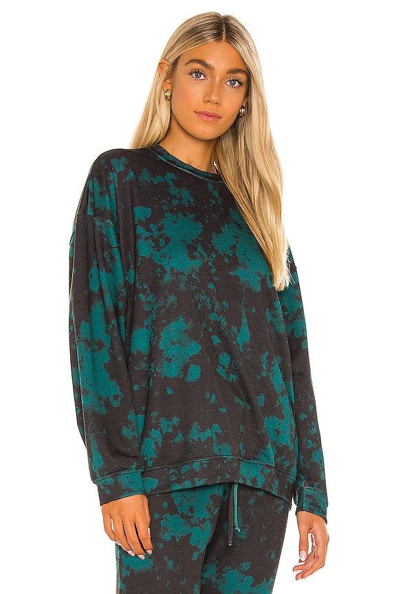 view 2 of 4 Boyfriend Sweatshirt in Emerald Tie Dye