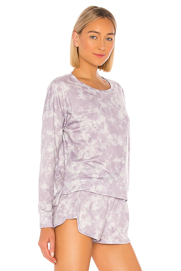 view 2 of 4 High Low Sweater in Lavender Acid Wash