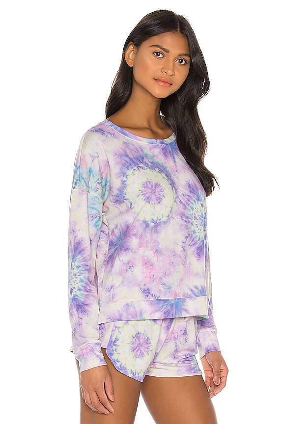 view 2 of 4 High Low Sweater in Neon Tie Dye
