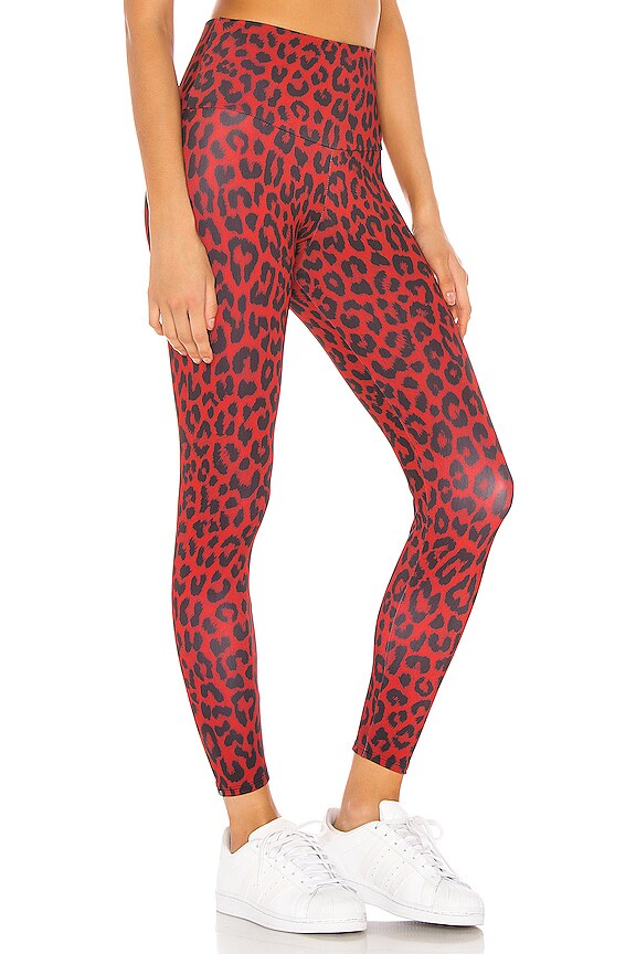 view 2 of 4 LEGGING DE CINTURA ALTA in Red Leopard