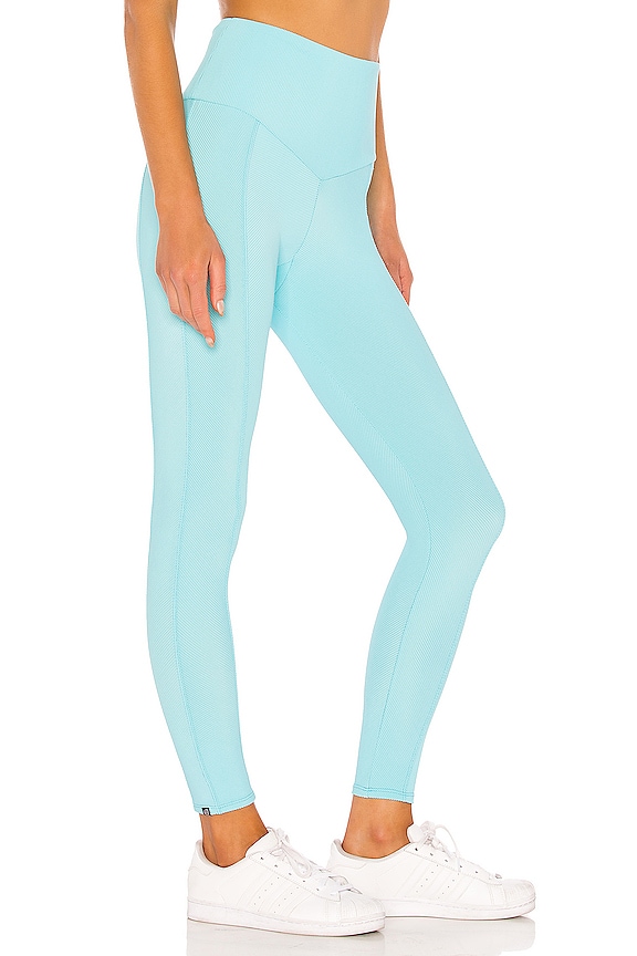 view 2 of 5 Sweetheart Midi Legging in Cyan Rib