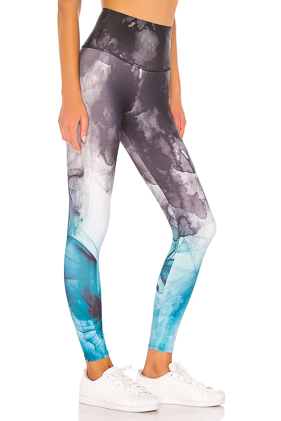 view 2 of 4 Graphic High Rise Midi Legging in Smokey Ice