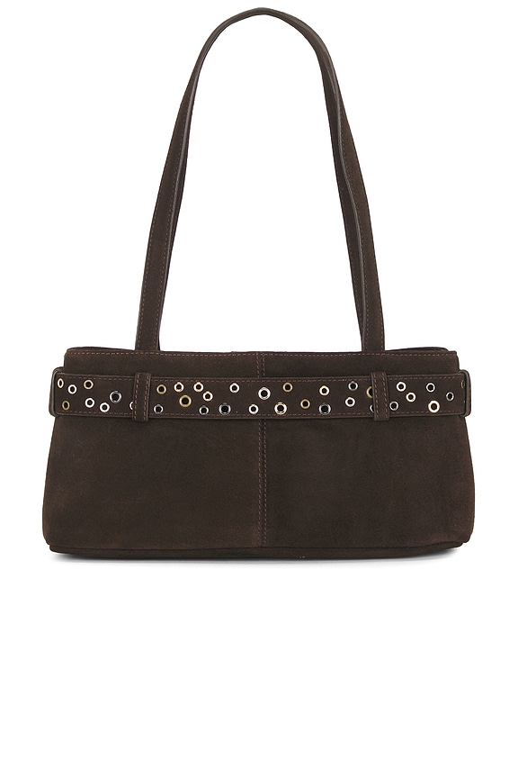 view 2 of 4 SAC À BANDOULIÈRE MINI BROCLE in Suede Mocha Eyelets