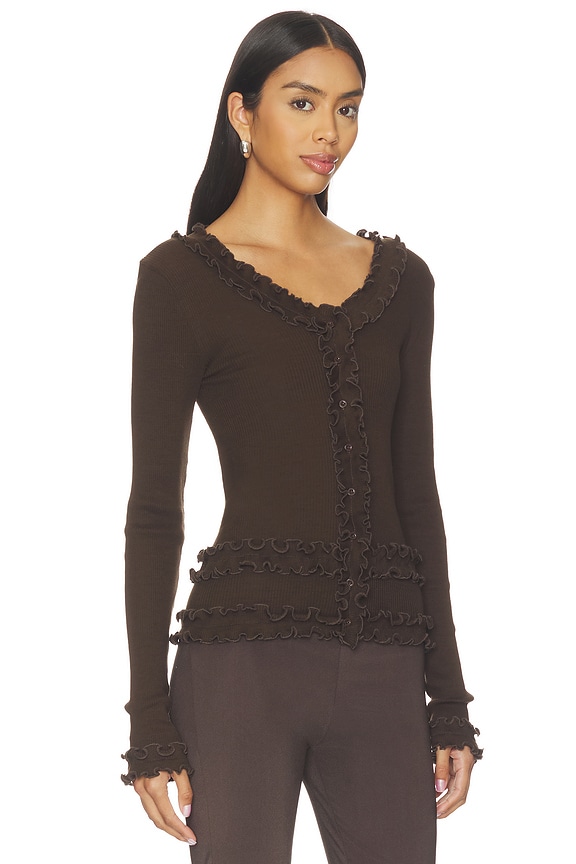 view 2 of 4 GILET CAROLINE in Brown