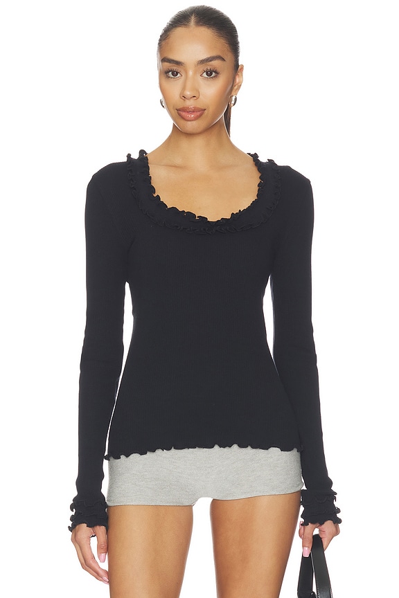 view 1 of 4 Rosie Seamless Top in Black