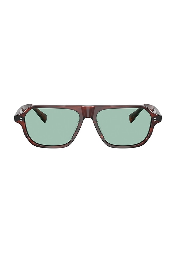 view 1 of 3 Remment Irregular Sunglasses in Blue & Brown