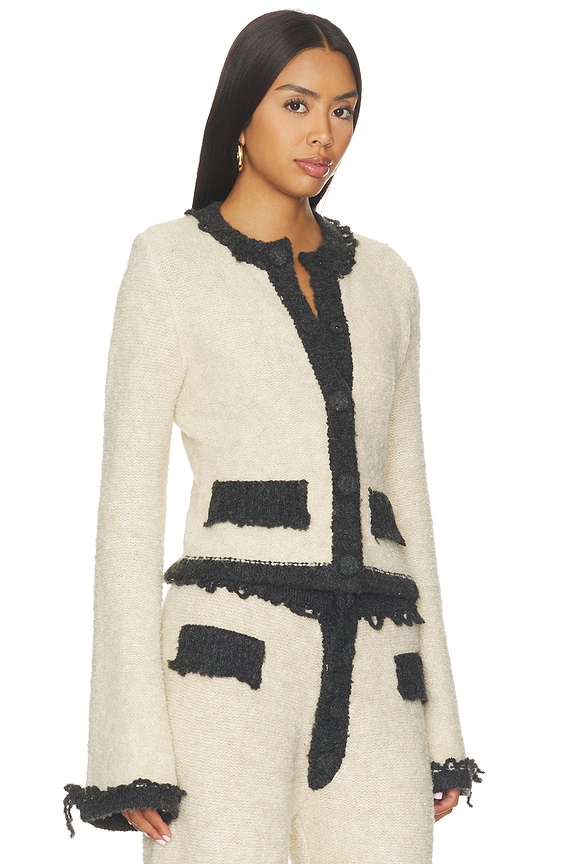 view 2 of 4 The Boucle Lounge Jacket in Heather Grey & Antique Cream