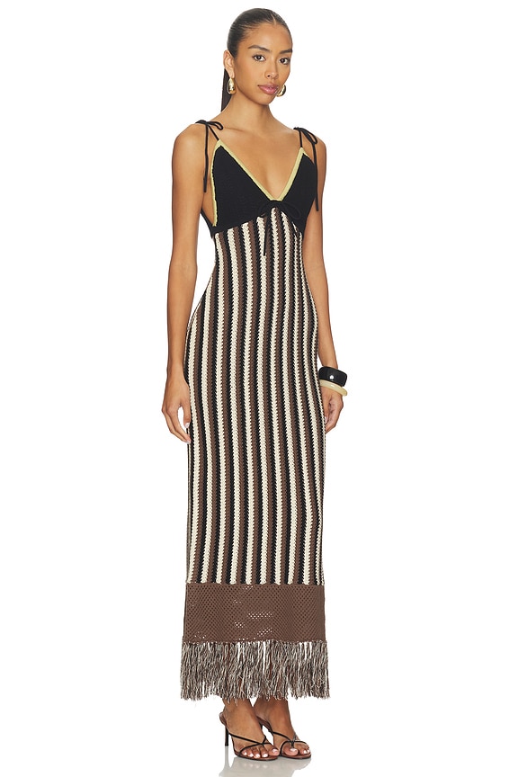 view 2 of 3 Victoria Maxi Skirt in Brown