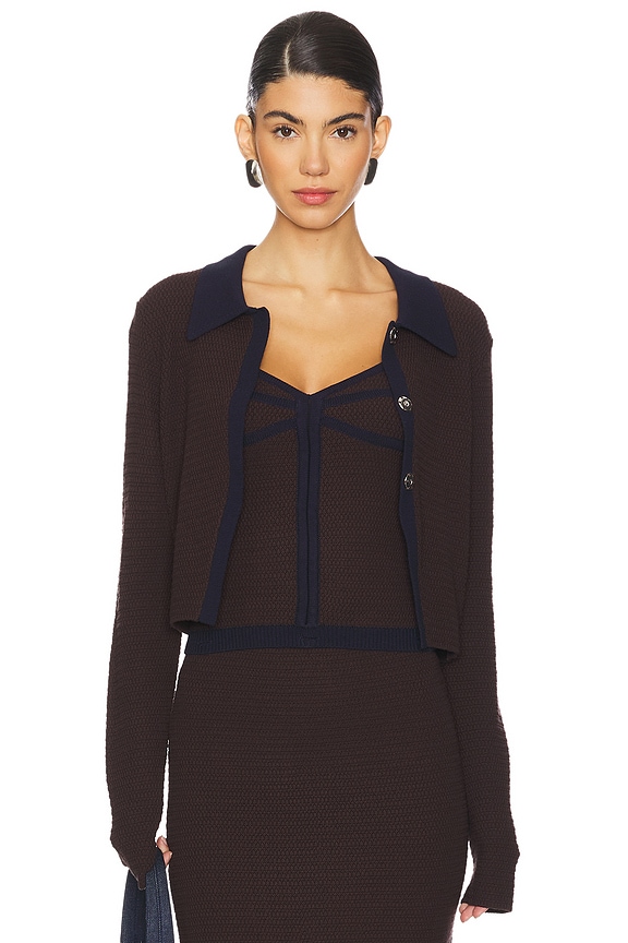 view 2 of 5 Jasmine Cardigan in Brown