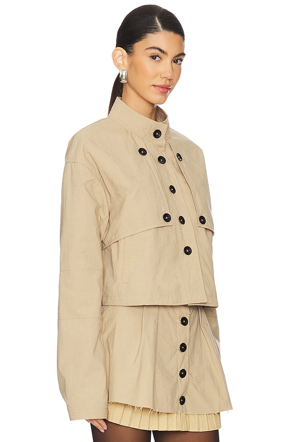 view 2 of 4 AYLA 버튼업 자켓 in Tan