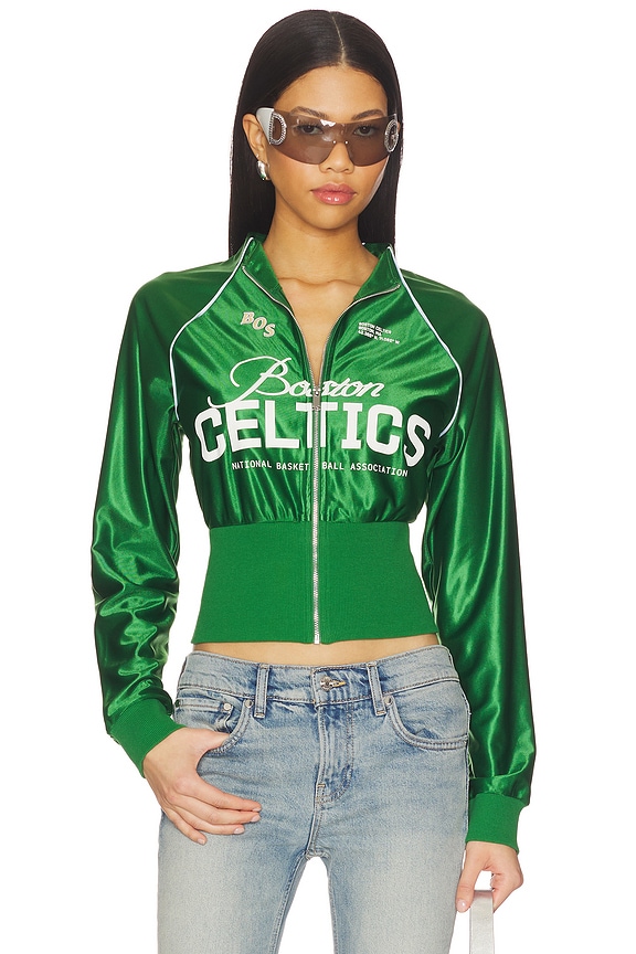 view 1 of 5 УКОРОЧЕННАЯ СПОРТИВНАЯ КУРТКА BOSTON CELTICS in Green