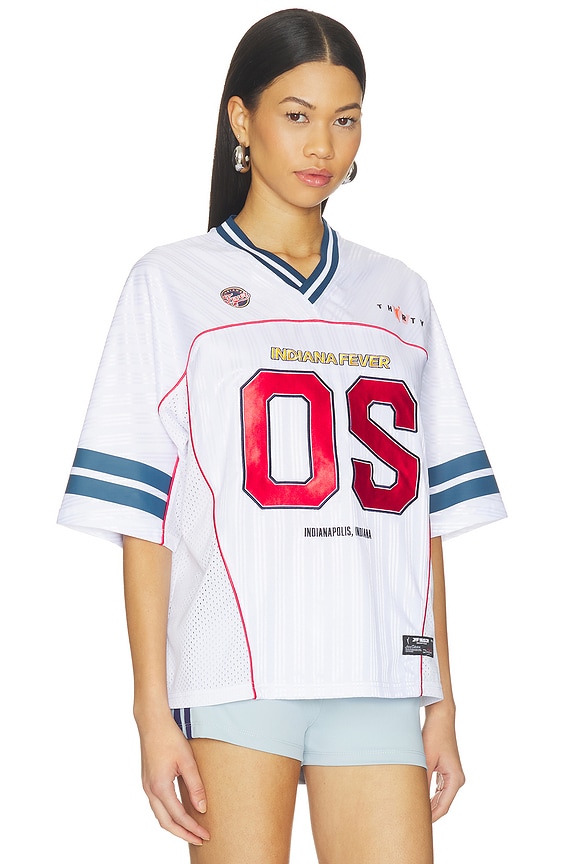 view 2 of 6 TOP UNISEXE BOXY INDIANA FEVER in White
