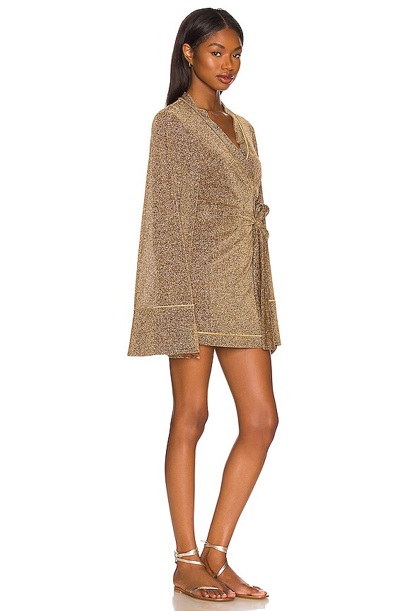 view 2 of 4 Lumiere Wrap Short Kaftan in Sand