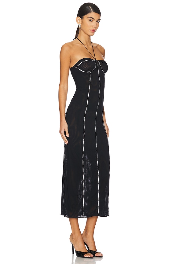 view 2 of 4 VESTIDO MIDI in Black