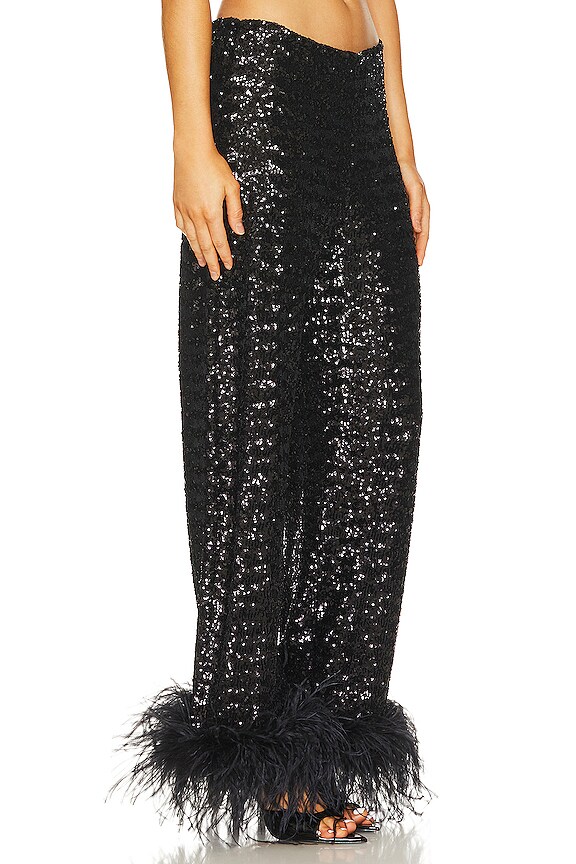 view 2 of 5 Paillettes Plumage Pants in Black