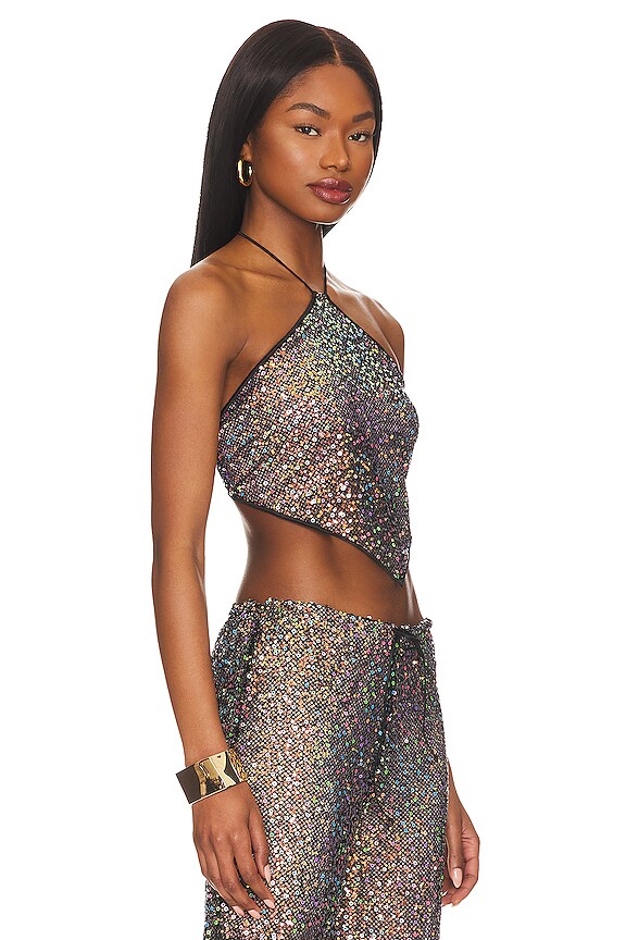 view 2 of 5 NETQUINS バンダナトップ in Black & Multicolor