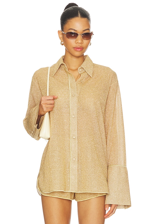 view 2 of 6 Lumiere Sleeves Shirt in Gold