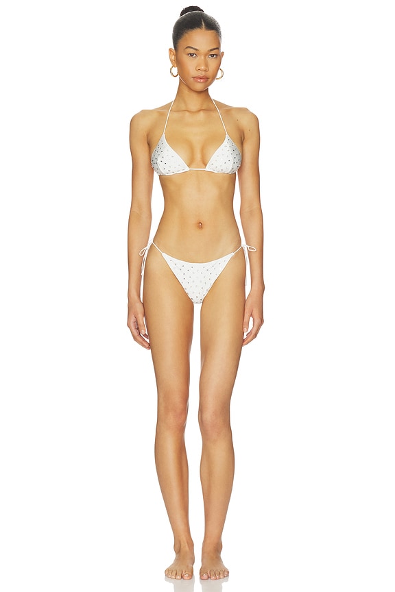 view 1 of 5 Gem Two Piece Bikini in Pearl