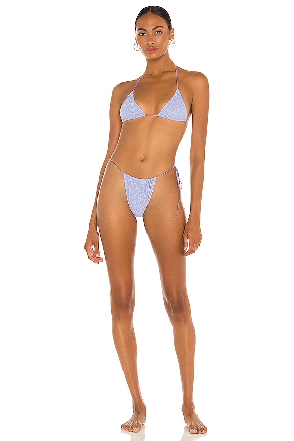 view 1 of 4 Shine Microkini Bikini Set in Lavender