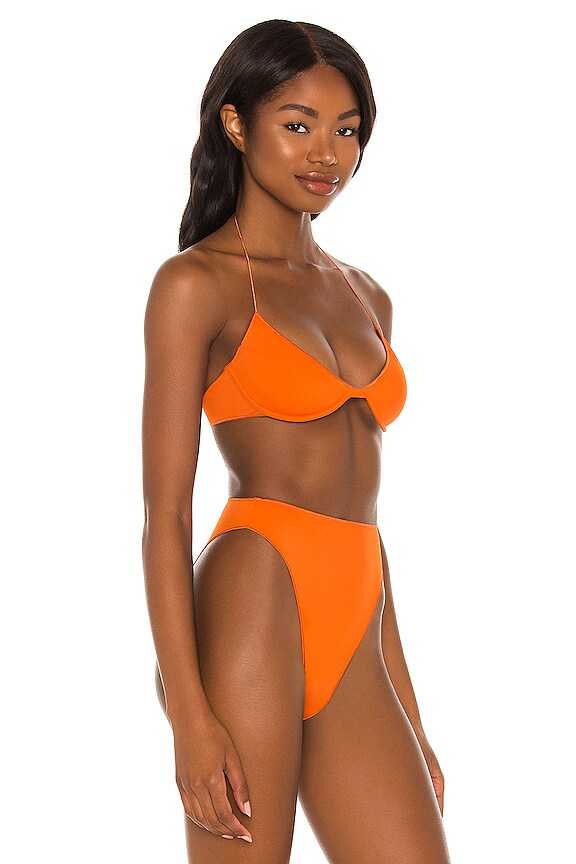 view 2 of 4 Eco Basic Balconette Bikini Top in Orange