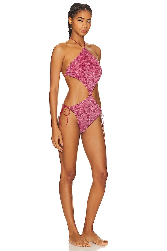 view 2 of 5 LUMIERE 다이아몬드 타이츠 in Raspberry