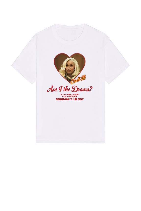 view 1 of 5 Cardi B Drama Tee in white