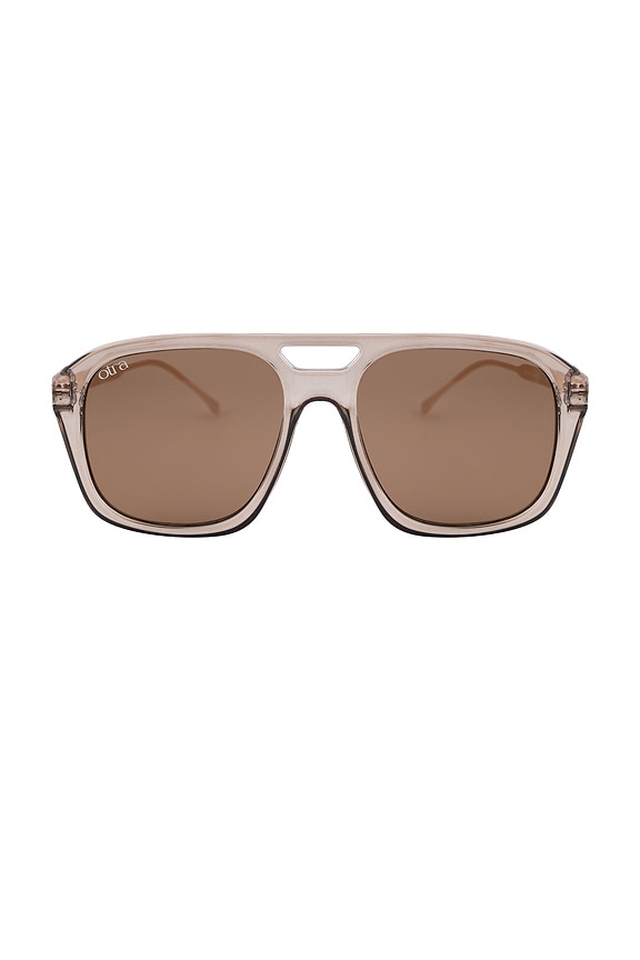 view 1 of 2 Reina Sunglasses in Transparent Olive & Brown