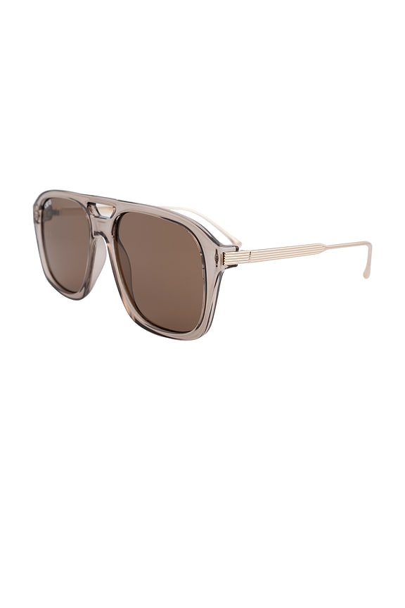 view 2 of 2 Reina Sunglasses in Transparent Olive & Brown