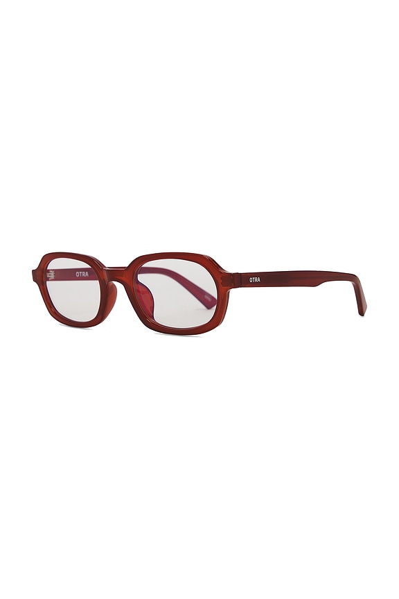 view 2 of 3 Abby Blue Light Eyeglasses in Burgundy