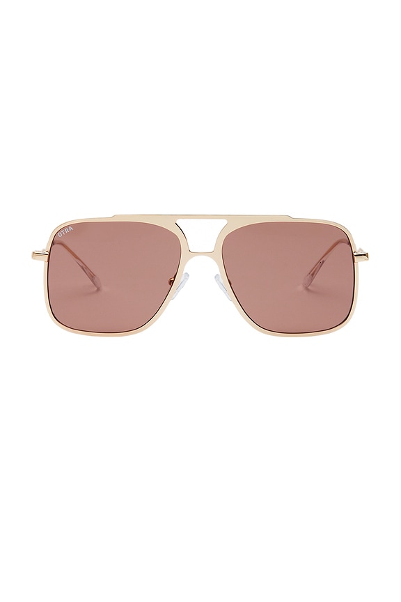 view 1 of 2 LUNETTES DE SOLEIL BODIE in Gold & Smokey Brown