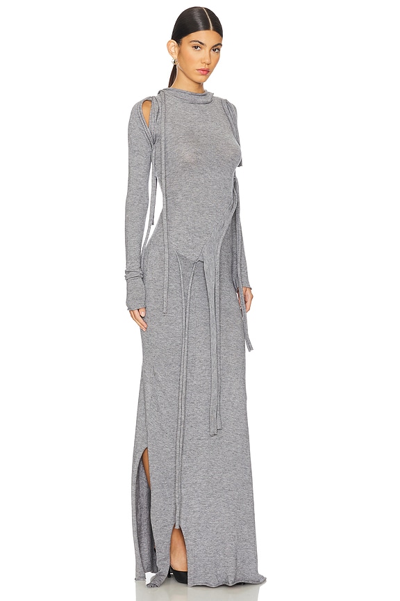 view 2 of 3 VESTIDO LARGO CON TIRANTES in Grey