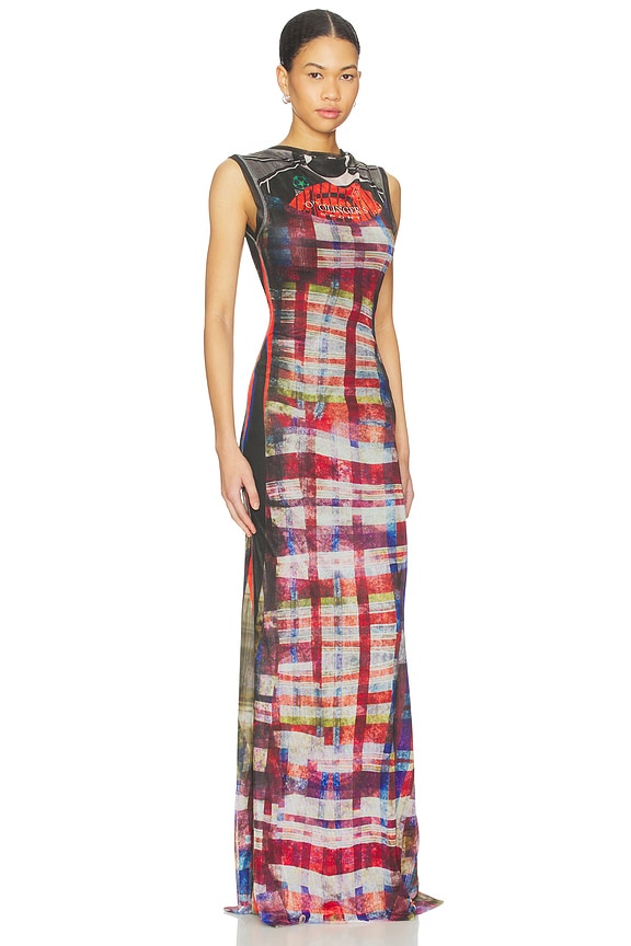 view 2 of 3 ROBE DE SOIRÉE MESH MAXI in Print