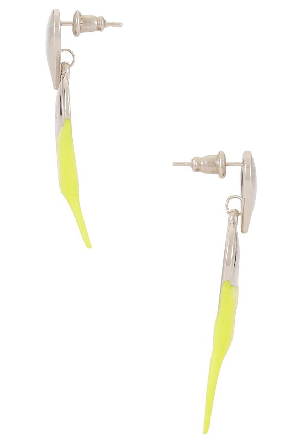 view 2 of 3 PENDIENTES DE CORAZÓN in Silver & Yellow