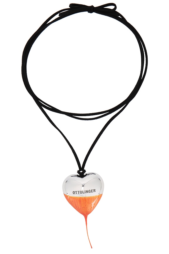 view 1 of 2 Knotted Heart Necklace in Gold-orange