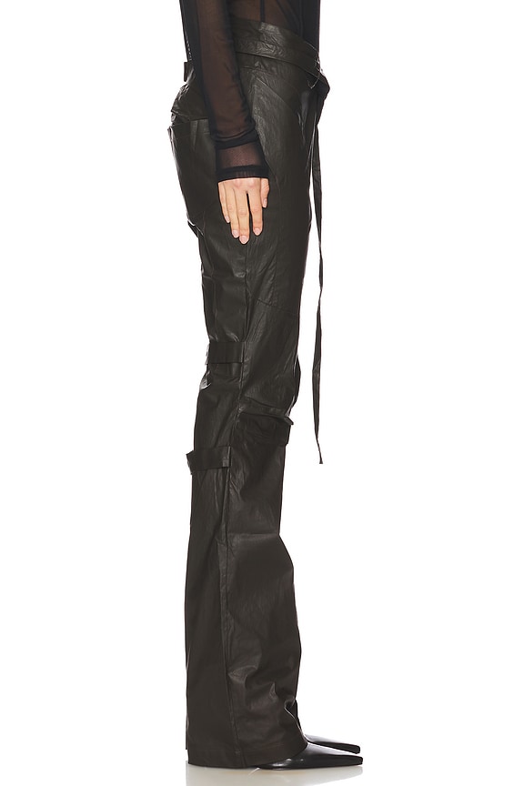 view 2 of 6 Deconstructed Flared Pants in Brown
