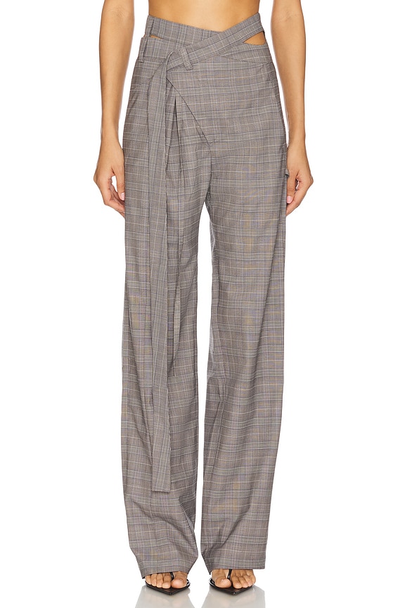 view 1 of 6 Signature Wrap Suit Pants in Grey