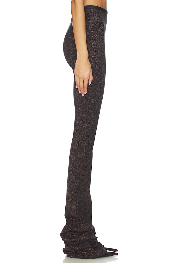 view 2 of 6 Drape Lounge Pant in Black & Bronze Glitter