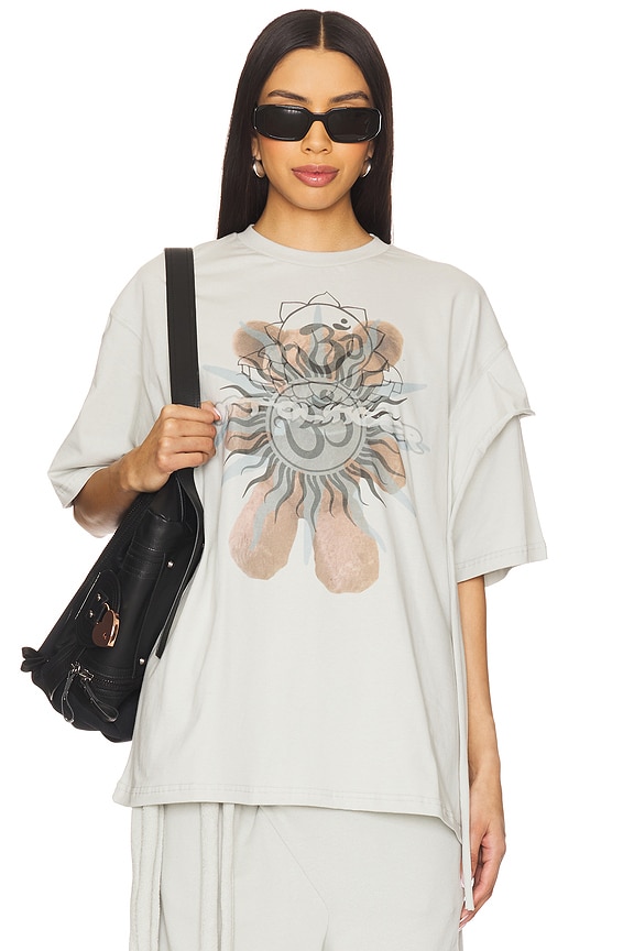 view 1 of 5 Deconstructed Oversized T-Shirt in Grey