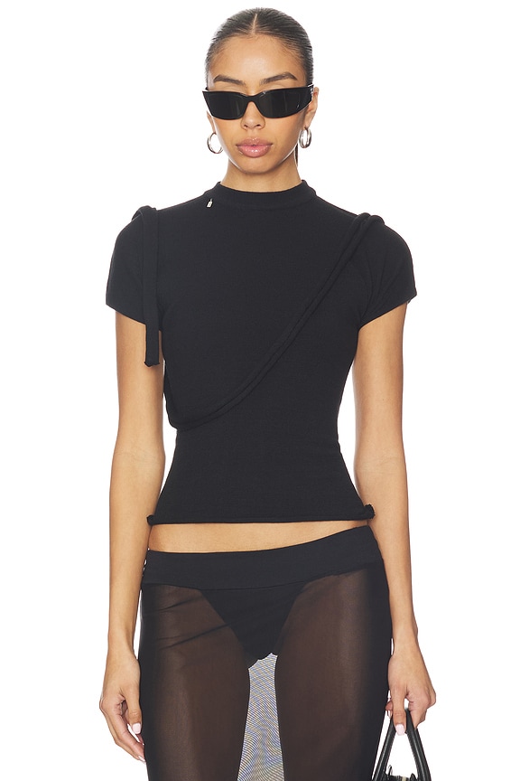 view 1 of 5 Deconstructed Knit Tee in Black