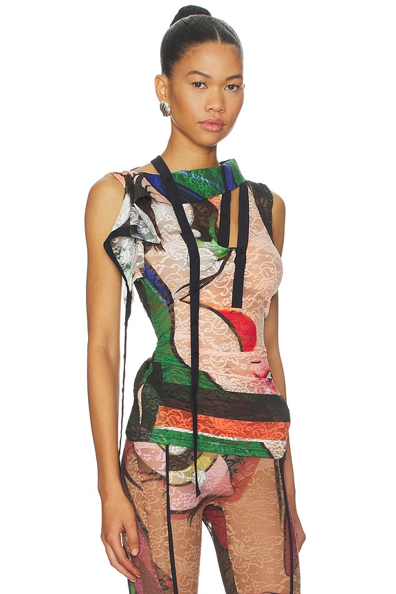 view 2 of 5 Ada Top Lace in Julien Ceccaldi Print