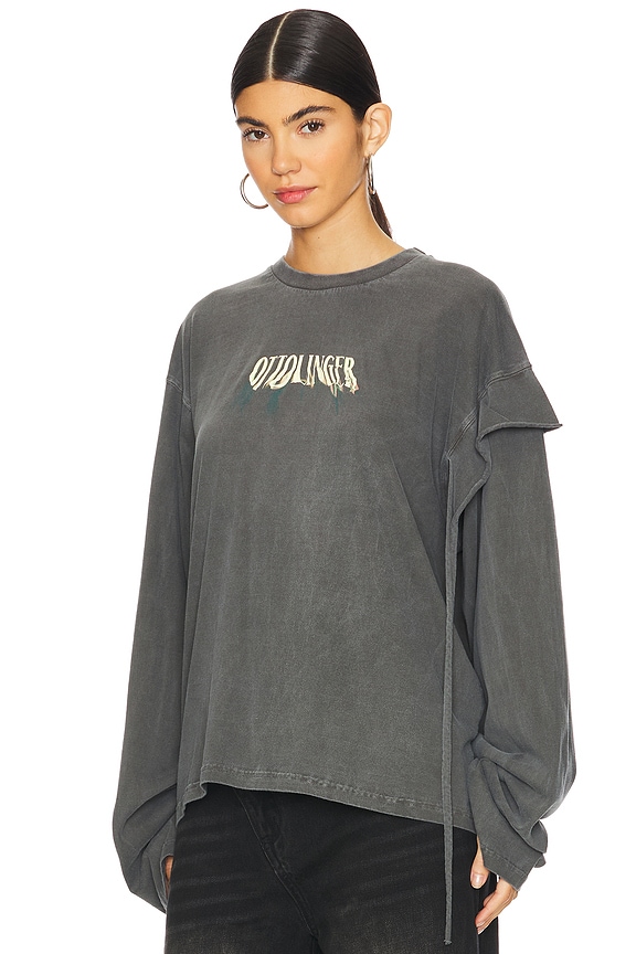 view 2 of 4 ディコンストラクテッドオーバーサイズティーシャツ in Grey