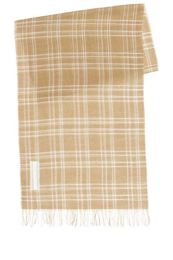 view 1 of 3 PAÑUELO in Walnut Grid Sparse Tencel