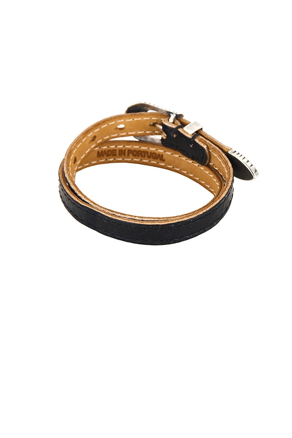 view 2 of 2 Cowboy Wrap Around Belt in Deep Black Leather