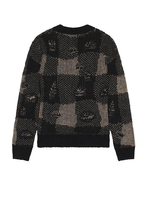 view 2 of 3 Sonar Roundneck in Black Destructive Gingham