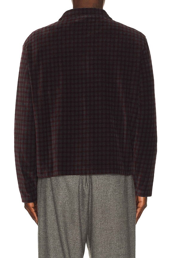 view 2 of 5 Shrunken Fullzip Sweater in Merlot Houndini