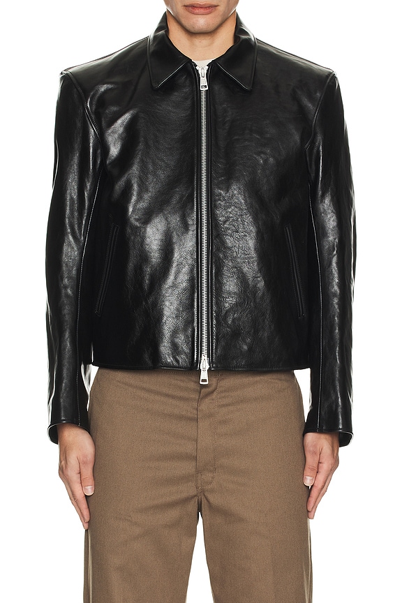 view 2 of 5 Mini Jacket in Top Dyed Black Leather