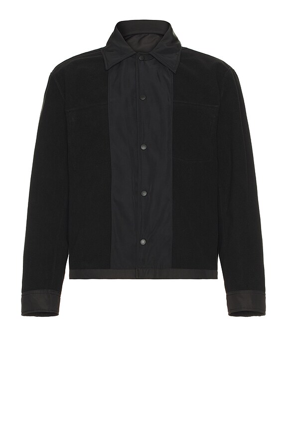 view 2 of 5 CHAQUETA in Black Fleecy Tech