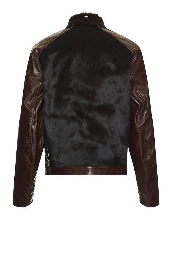 view 2 of 4 BLOUSON in Tuscan Brown Hair On Hide